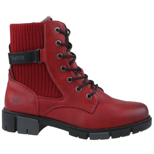 Boots stretch fourrees rouge Mustang La Redoute