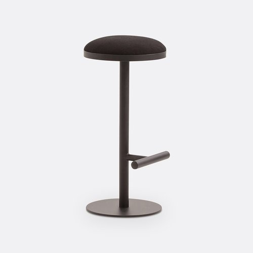 Cuscini Per Sgabelli Da Bar, 2 Pezzi Rotondi 35,5 Cm Con Fascia Elastica, Velluto Morbido E Antiscivolo, Nero - 3