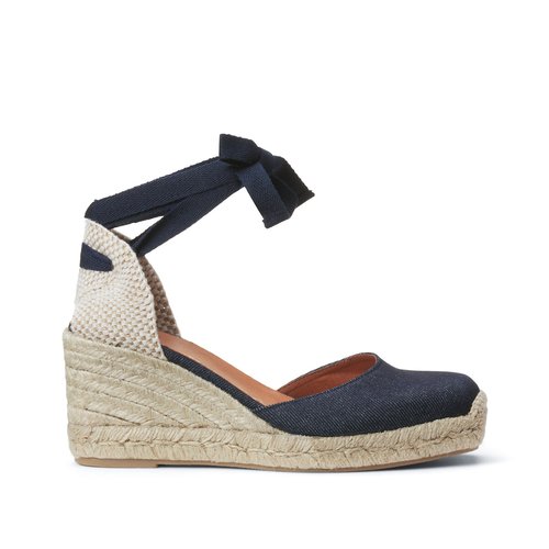 Espadrille compensée lacet cheville sales