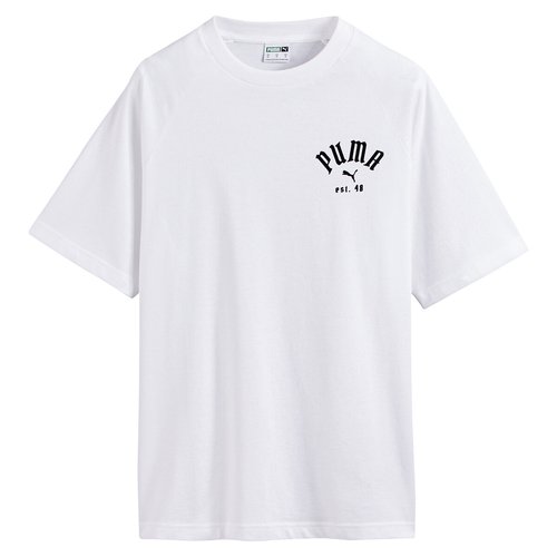 Play paris cotton t shirt with short sleeves white Puma La Redoute