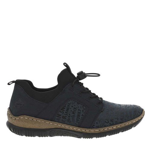 Sneakers talon plat bleu Rieker La Redoute