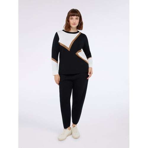 Tunique Fantaisie Fiorella Di Verdi Noire Multi-Matières - Taille L, Occasion Très Bon État