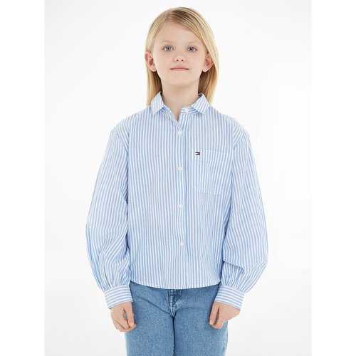 Striped long sleeve blouse light blue Tommy Hilfiger La Redoute
