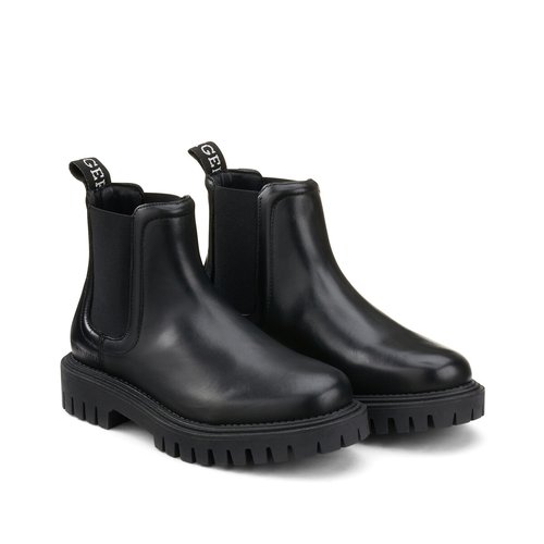 Leather chunky chelsea boots black Tommy Hilfiger La Redoute