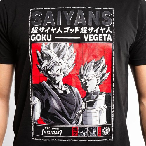 V19574 tee shirt dragon ball super noir rouge blanc Capslab La Redoute