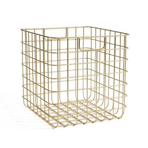Pikoa metal wire basket gold coloured La Redoute Interieurs La Redoute