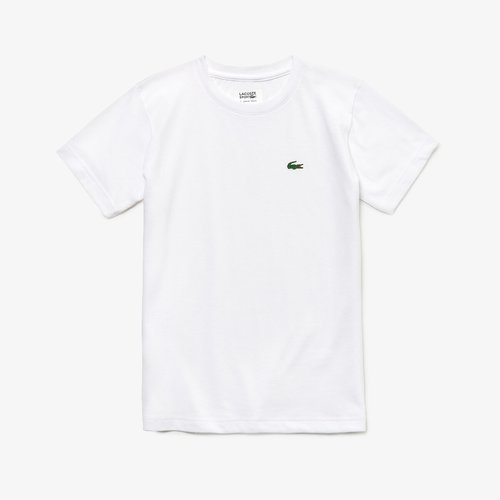 Logo print t shirt in cotton mix with short sleeves Lacoste La Redoute