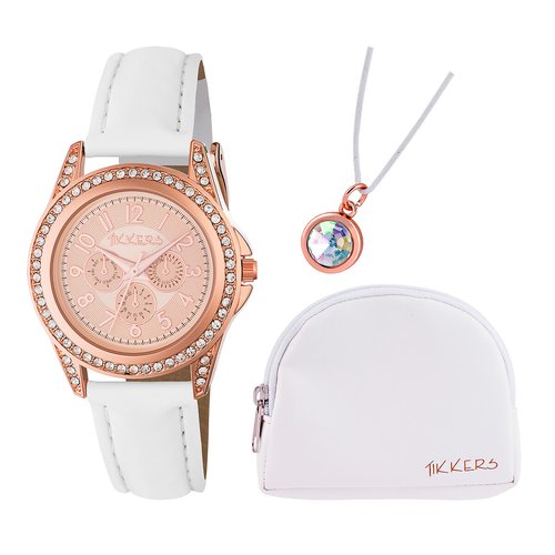 Watch necklace purse gift set white Tikkers La Redoute