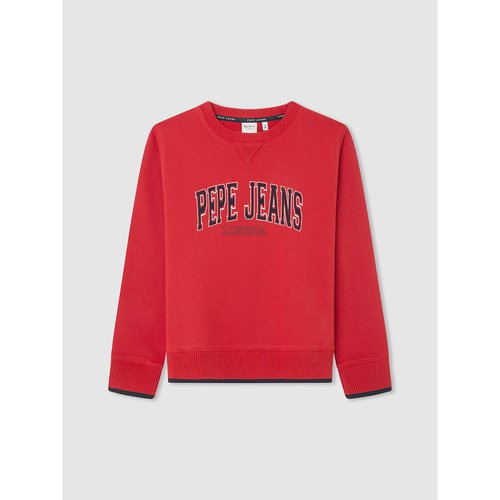 Logo print cotton sweatshirt with crew neck Pepe Jeans La Redoute