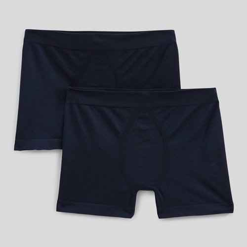 Lot de 2 boxers en microfibre certifie oeko tex marine Monoprix La Redoute