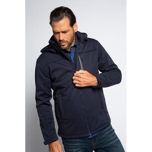 Veste Softshell Chaude Coupe-vent Pour Hommes - Manteau D'hiver Long, Polyester-coton, Coupe Standard