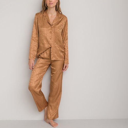 Pyjama en satin jacquard noisette La Redoute Collections La Redoute