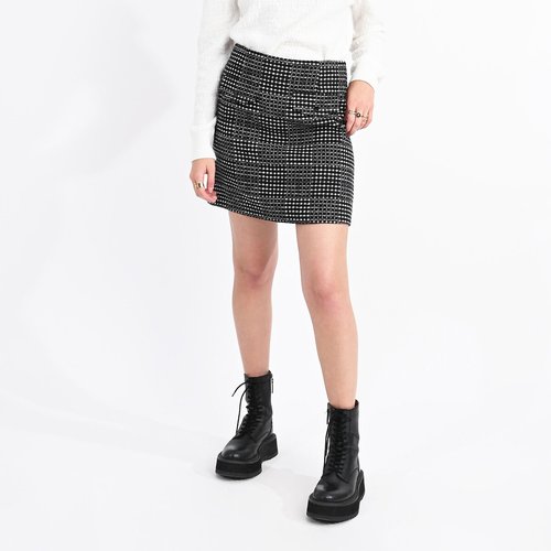 Zwart wit geruite rok sale