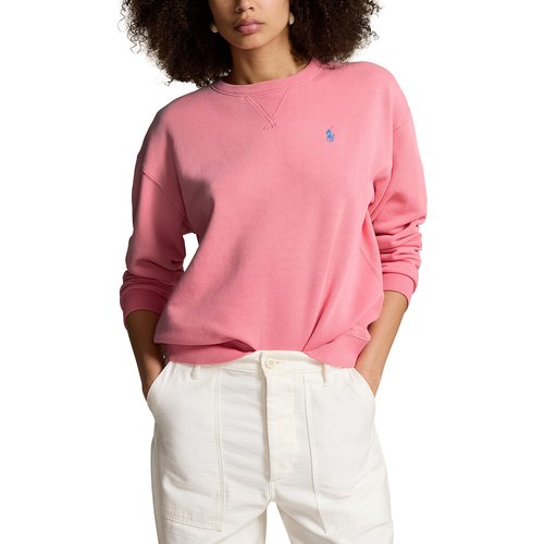 Womens pink crew neck sweatshirt cheap