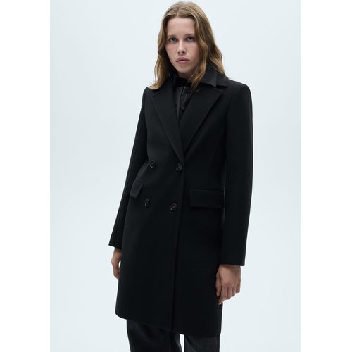 Mango manteau noir sale
