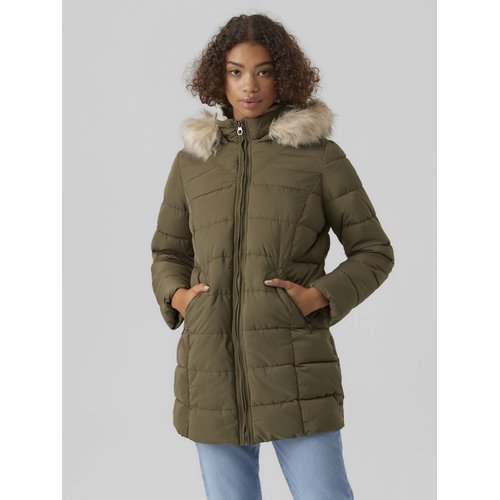 Doudoune longue a capuche ivy green Vero Moda La Redoute