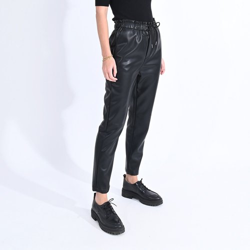 Black faux leather molly skinny fit trousers deals