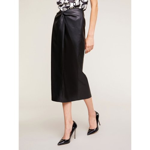 Jupe simili cuir avec noeud outlet
