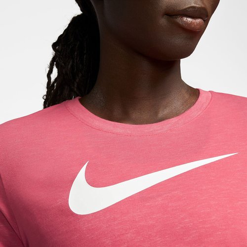 Pink nike swoosh t shirt sale