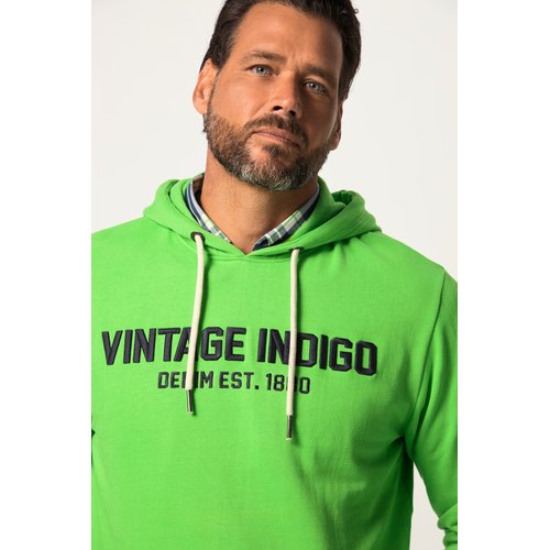 Sweat a capuche broderie indigo vintage vert pomme Jp1880 La Redoute