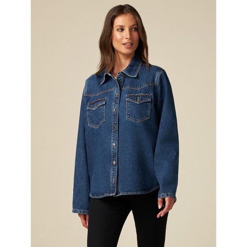 Veste en denim effet chemise bleu Oltre La Redoute