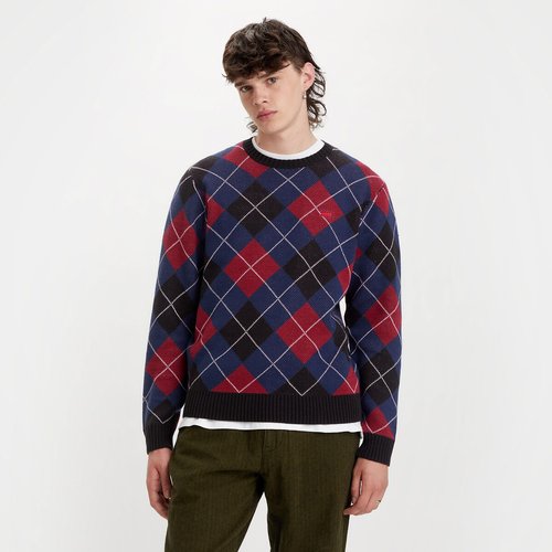 Pull col rond en coton et acrylique Levi s jacquard La Redoute