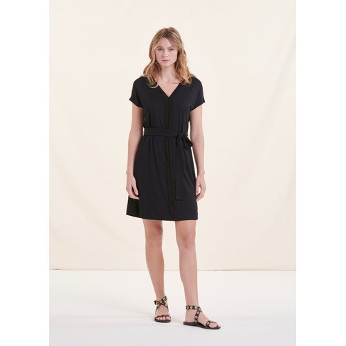 Robe courte en jersey de viscose noir La Fee Maraboutee La Redoute