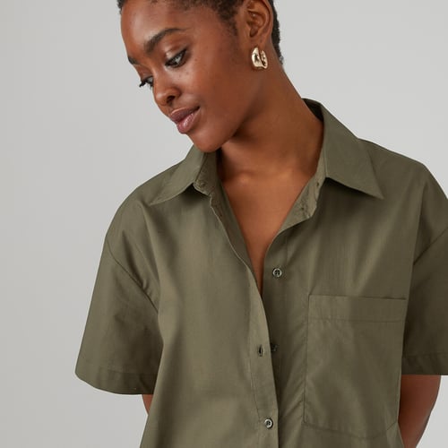 Robe Chemise En Soie Cynthia Rowley - Taille 4 - Manches Courtes Longueur Genou - Neuf étiqueté