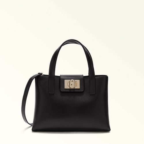1927 medium leather handbag black Furla La Redoute