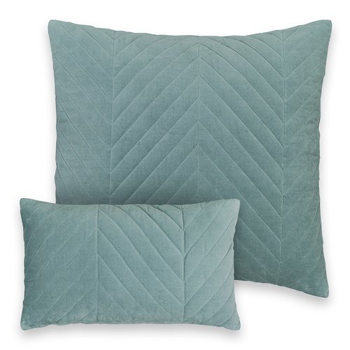 Milano velvet quilted cushion cover pale green La Redoute Interieurs La Redoute