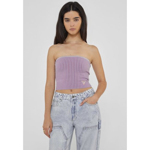 GUESS Bandeau crop maille cotelee