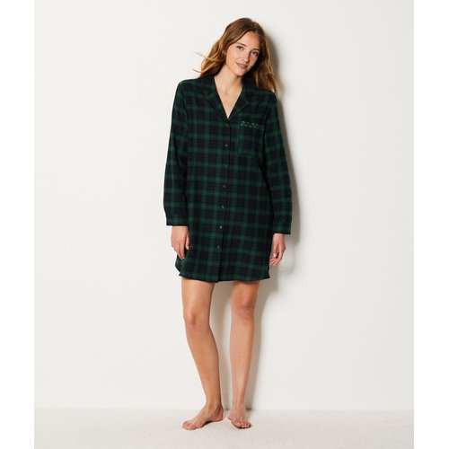 Chemise de nuit a carreaux en coton WARRIS