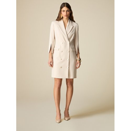 Robe manteau en tissu technique stretch blanc Oltre La Redoute