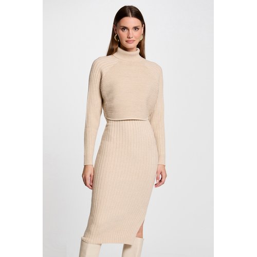 Robe pull midi ajustee effet 2 en 1 Morgan La Redoute
