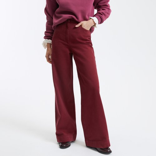 Pantalon large taille haute La Redoute Collections La Redoute