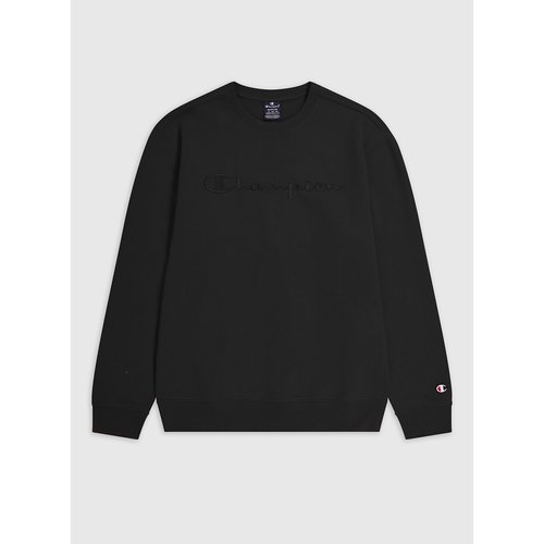 Large Embroidered Logo Sweatshirt in Cotton Mix with Crew Neck
