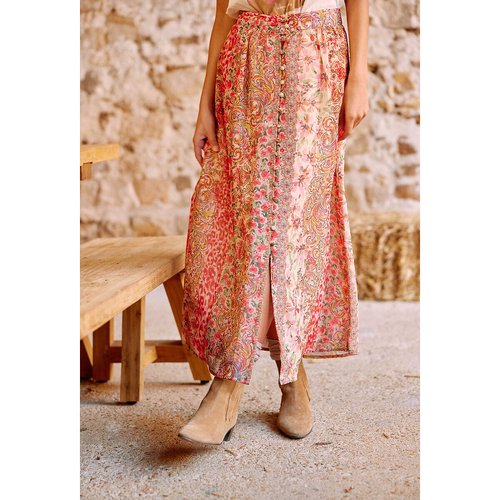 Jupe longue imprimee joa imprime rose La Petite Etoile La Redoute