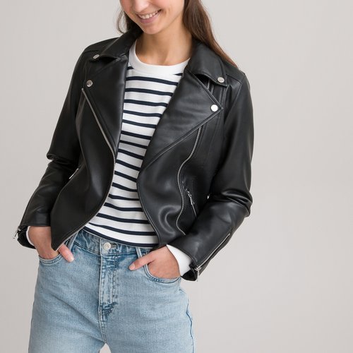La redoute leather jacket clearance