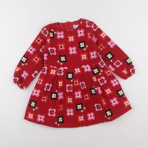 Robe Rouge JACADI Pour Bébé 12 Mois - Manches Longues - Occasion Très Bon état
