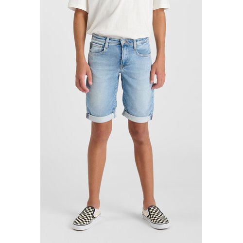 Le Temps Des Cerises Bermuda Jogg Oc Blu Sbiadito Destroy - Tessuto Denim Elasticizzato, Vita Standard