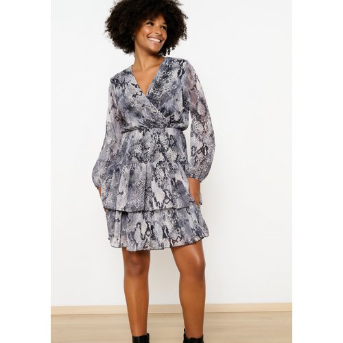 Robe courte a imprime python gris Lolaliza La Redoute