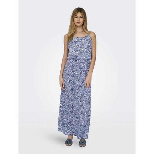 Robe midi sans manches a nouer Only bleu blanc La Redoute