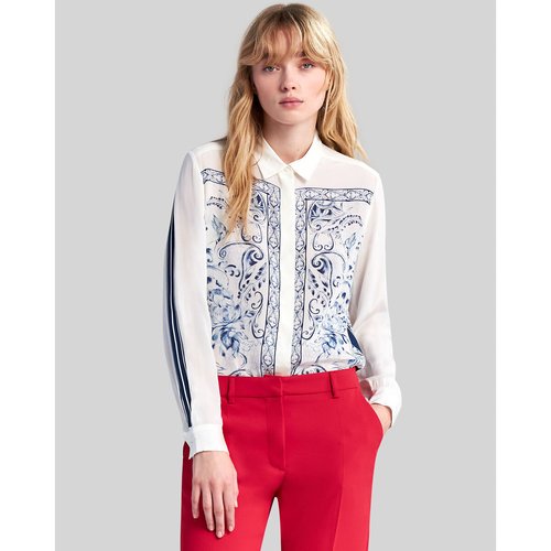 Chemise manches longues imprimee baroque Ikks imprime ecru La Redoute