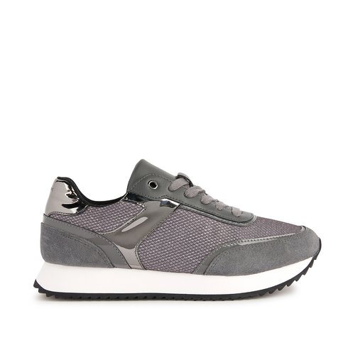 Breathable black trainers sale