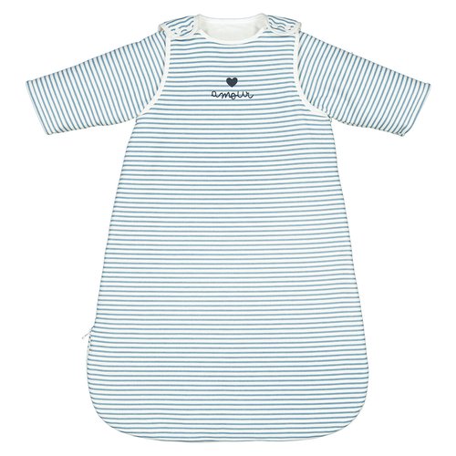 Baby s fleece sleeping bag in cotton mix with removable sleeves ecru La Redoute Collections La Redoute