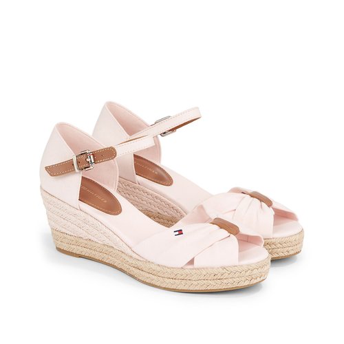 Sandale compensée rose pale deals