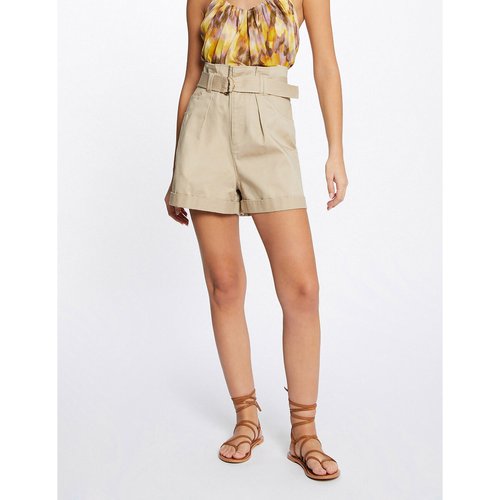 Short taille haute ceinture Morgan beige La Redoute