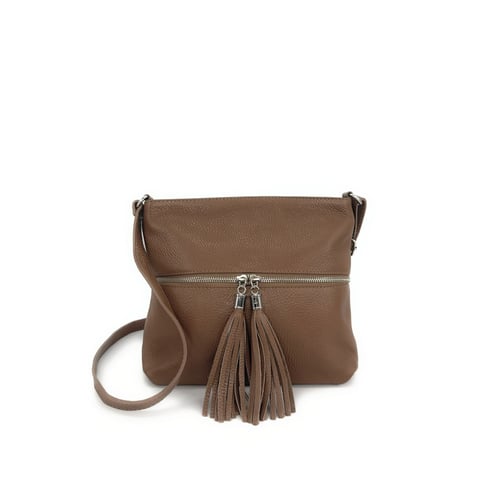 Sac Bandoulière En Cuir Noir XXI Secolo - Fabriqué En Italie - Taille Moyenne - Occasion