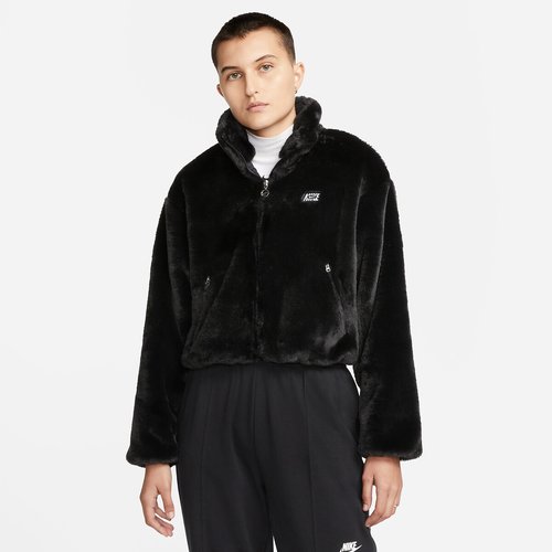 Veste zippee tissu duveteux noir Nike La Redoute