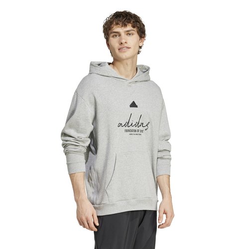 Felpa con cappuccio con doppio logo Adidas Sportswear La Redoute